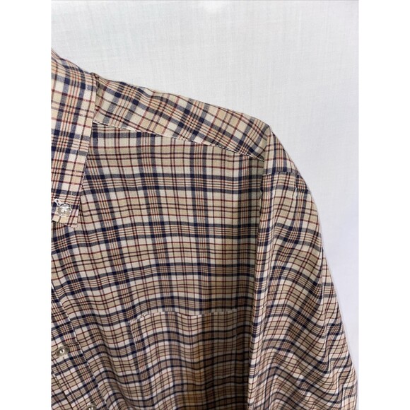 Wedgefield Dress Shirt Mens size Medium Brown Striped Button Up Long Sleeve - Picture 4 of 12
